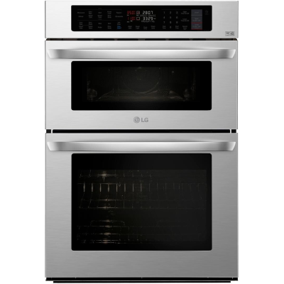 LG LWC3063ST 30" Smart wi-fi Enabled Microwave Wall Oven With Both Compartments Convection