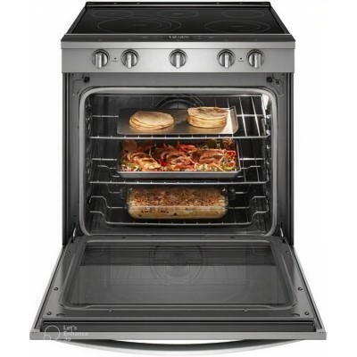 Whirlpool YWEEA25H0HZ Slide In Electric Range With True European Convection 6.4cu.ft. Wifi Enabled