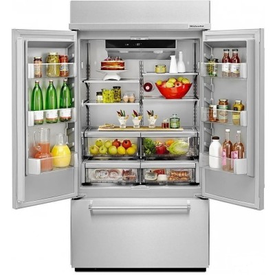 Kitchenaid KBFN502ESS 42"  Built-In French Door Refrigerator with Platinum Interior Design