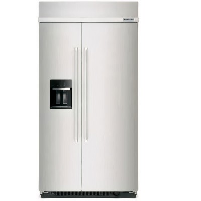 KitchenAid KBSD702MPS 42" Built in Side by Side Refrigerator With Water & Ice Dispenser